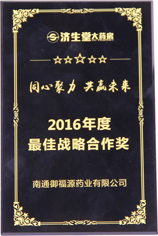 2016年度最佳战略合作奖